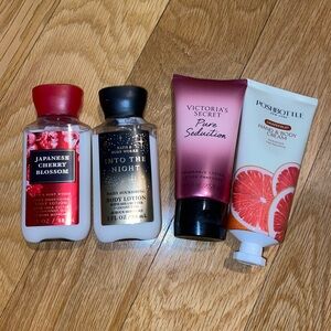 Four piece bundle 3 oz lotion VS pure seduction Into the Night Cherry Blossom